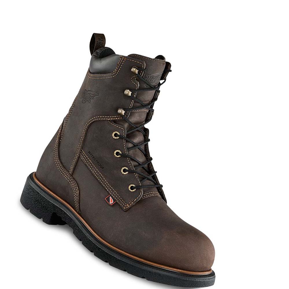 Black / Brown Men\'s Red Wing DynaForce® 8-inch Insulated, Waterproof Safety Boots | AU291ILH