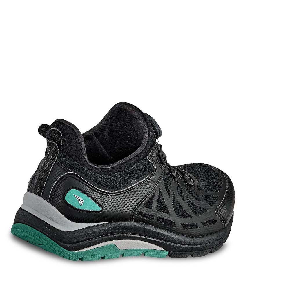 Black / Green Women's Red Wing CoolTech™ Waterproof Safety Toe Athletic Work Shoes | AU102GSO