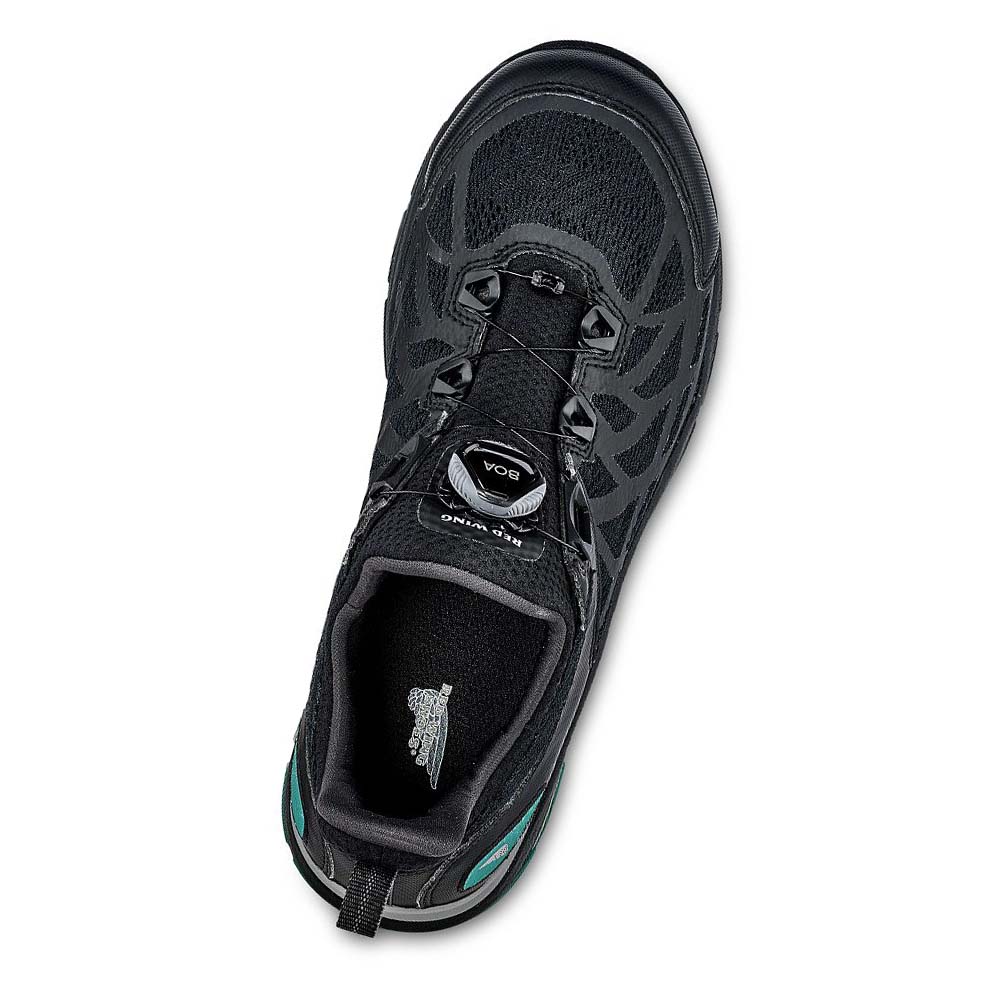 Black / Green Women's Red Wing CoolTech™ Waterproof Safety Toe Athletic Work Shoes | AU102GSO