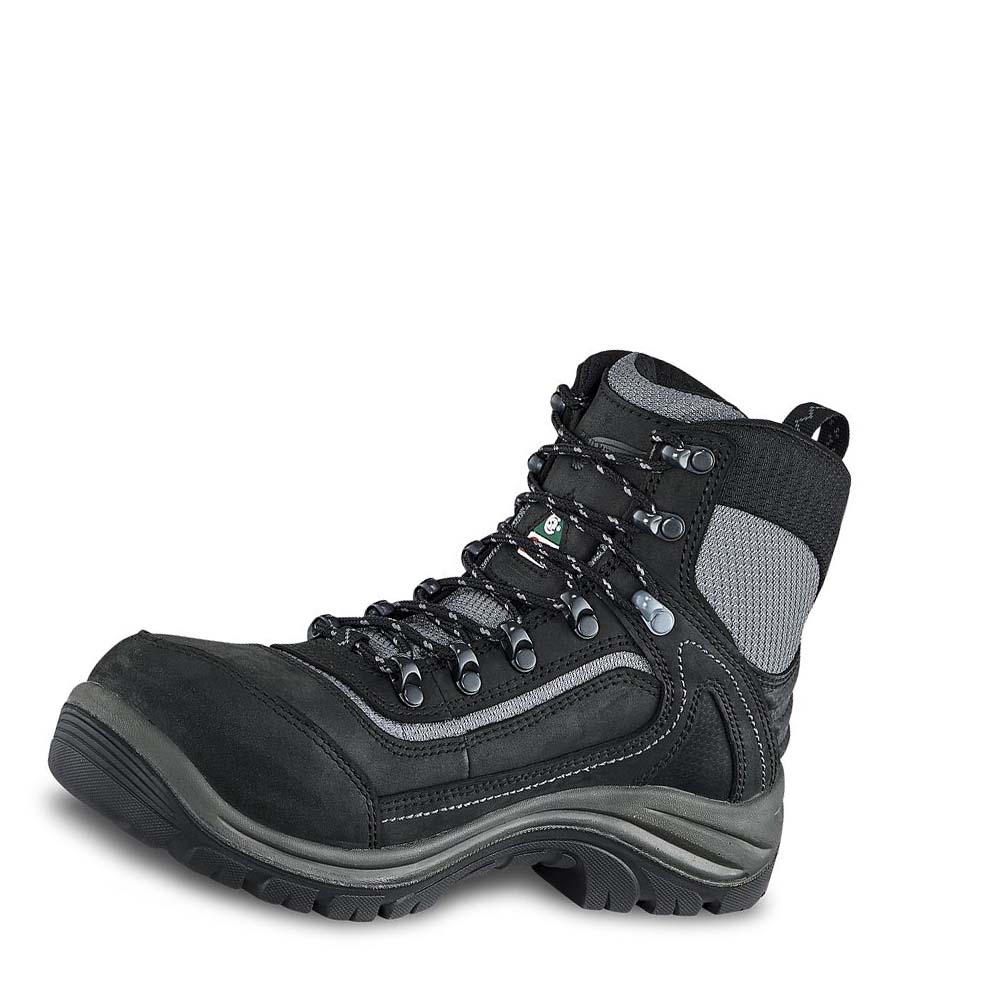 Black / Grey Women's Red Wing Tradeswoman 6-inch Waterproof CSA Safety Toe Hiker Work Boots | AU172VRW