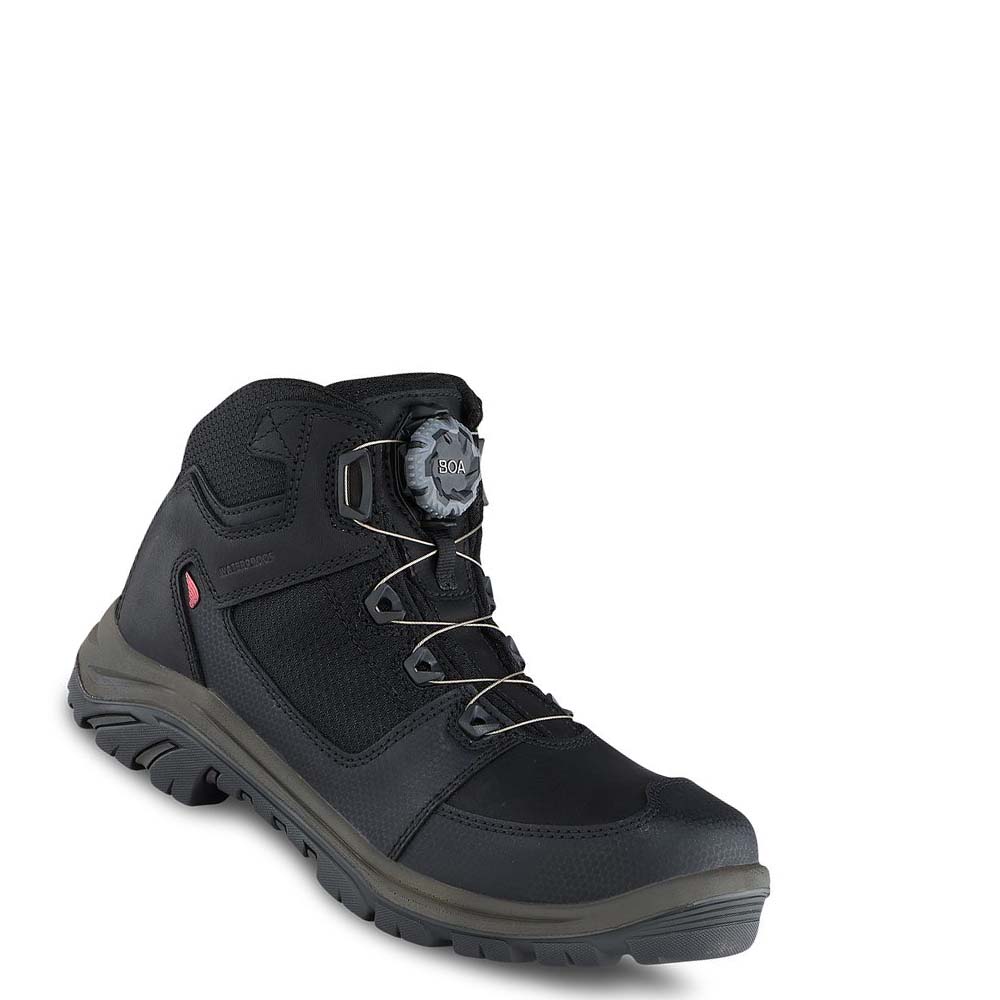 Black Men\'s Red Wing Tradesman 5-inch Waterproof Safety Toe Hiking Boots | AU25FDN