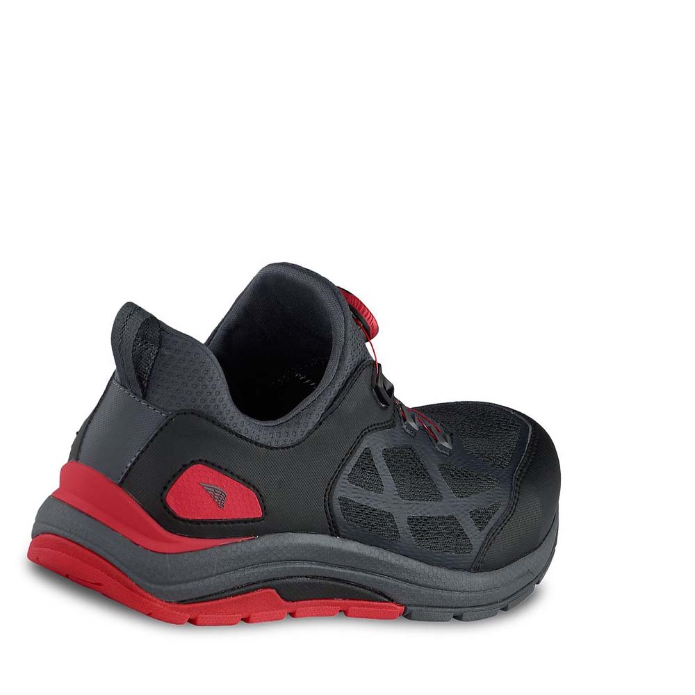 Black / Red Men's Red Wing CoolTech™ Athletics Safety Toe Work Shoes | AU177KOR