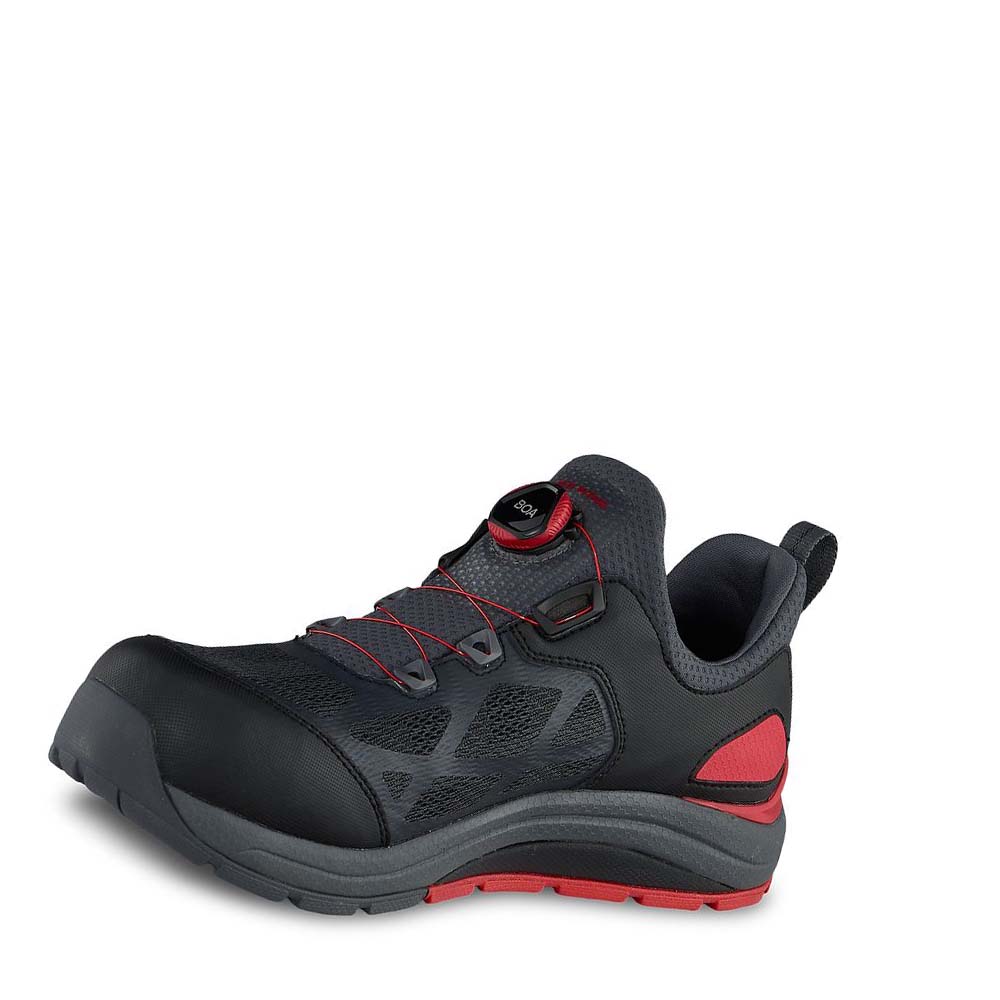 Black / Red Men's Red Wing CoolTech™ Athletics Safety Toe Work Shoes | AU177KOR