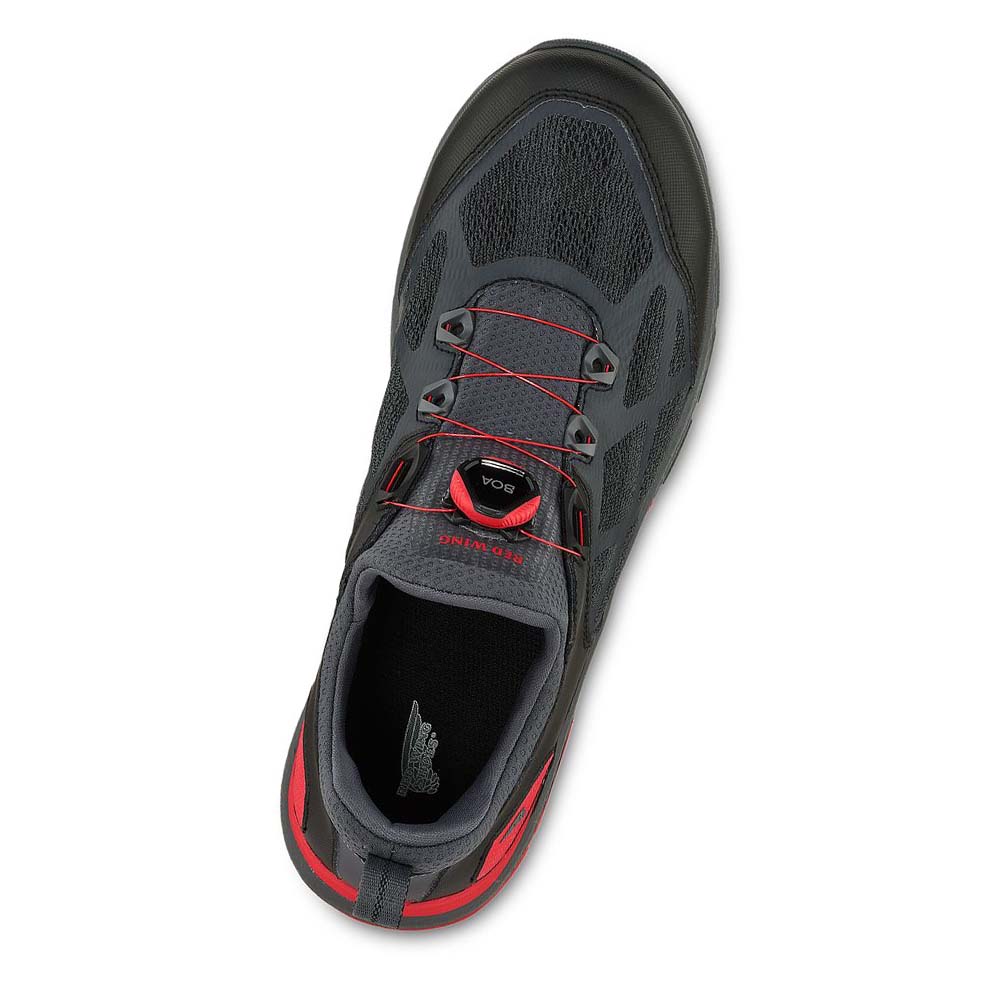 Black / Red Men's Red Wing CoolTech™ Athletics Safety Toe Work Shoes | AU177KOR