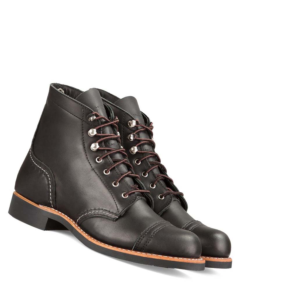 Black Women's Red Wing IRON RANGER Heritage Short in Boundary Leather Boots | AU138TCE