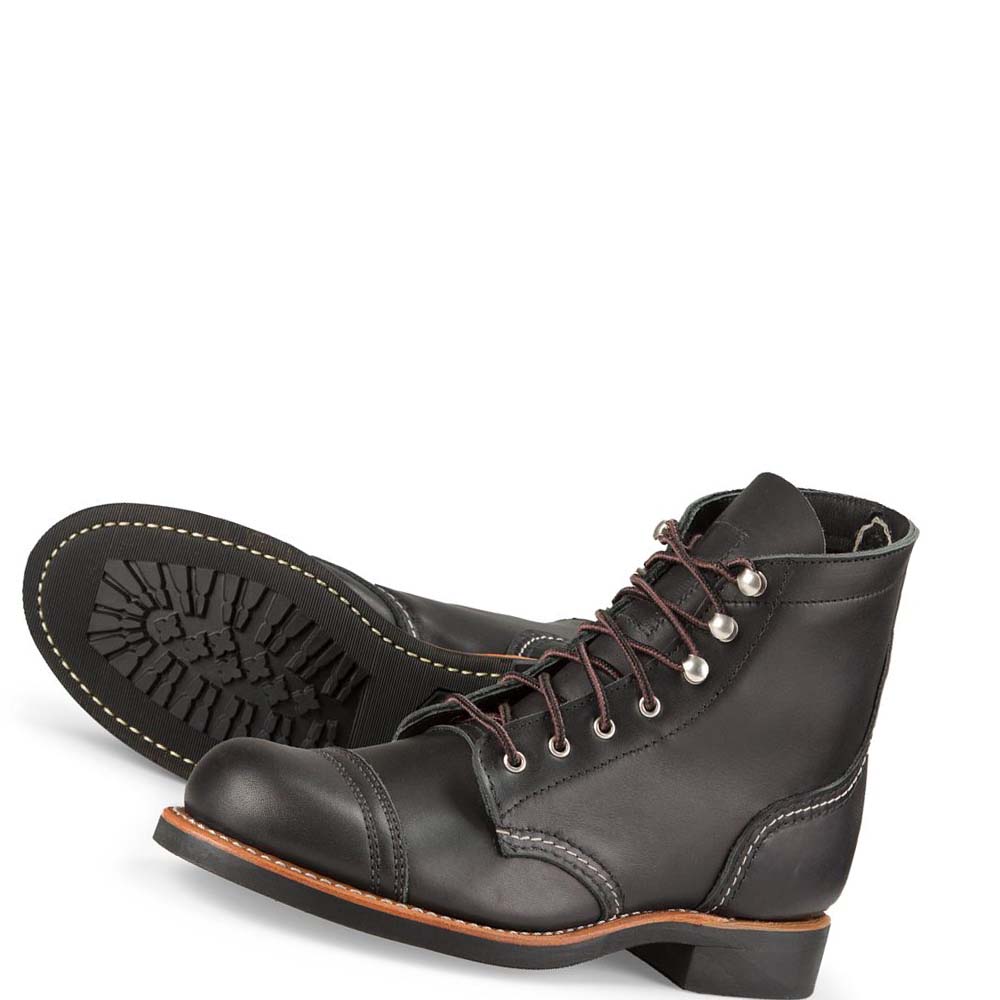 Black Women\'s Red Wing IRON RANGER Heritage Short in Boundary Leather Boots | AU138TCE