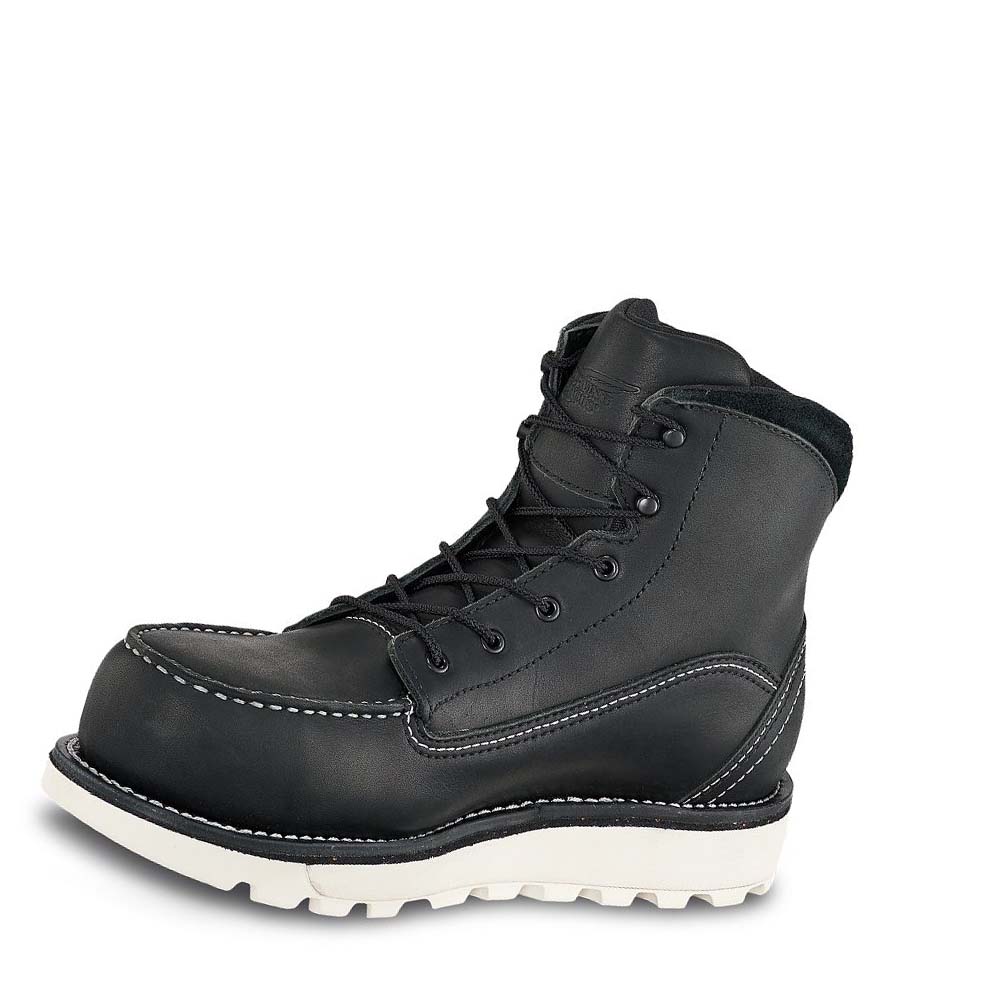 Black Women's Red Wing Traction Tred Lite 6-inch Waterproof Safety Boots | AU14NWY