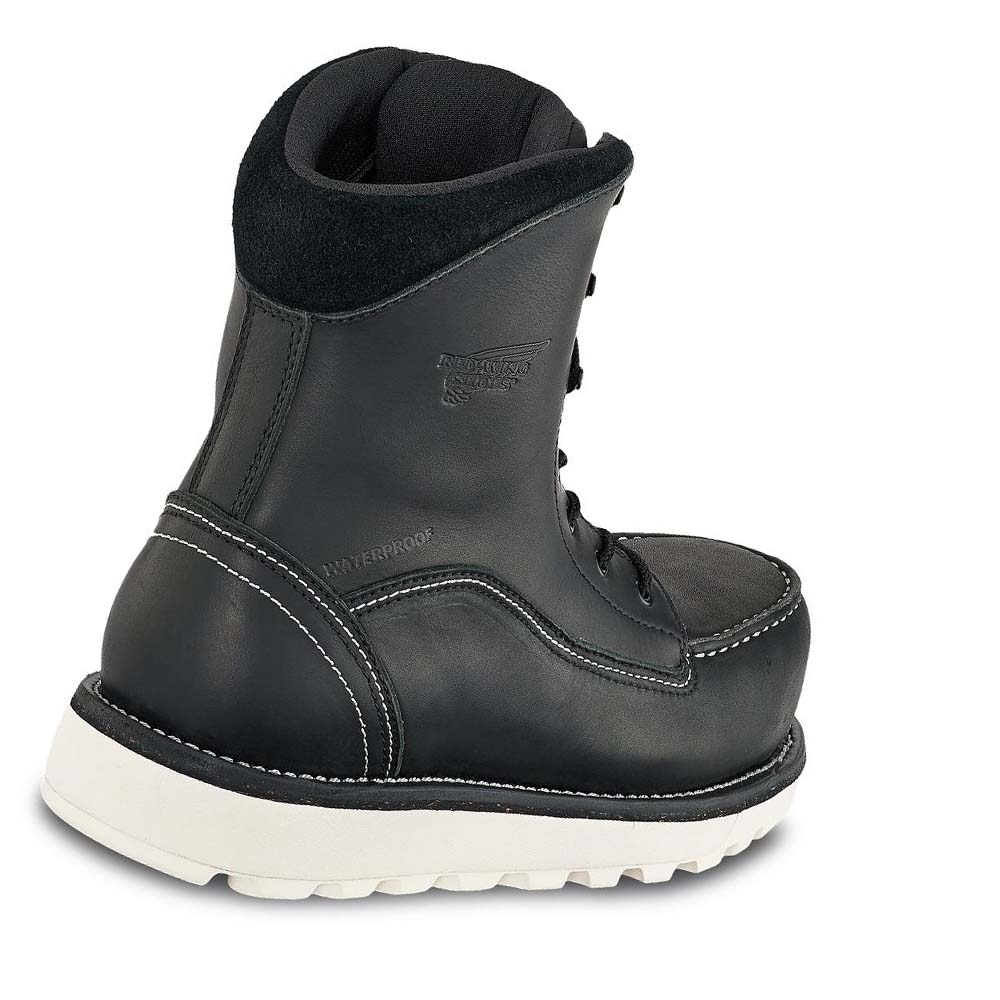 Black Women's Red Wing Traction Tred Lite 8-inch CSA Safety Toe Waterproof Boots | AU160OKI