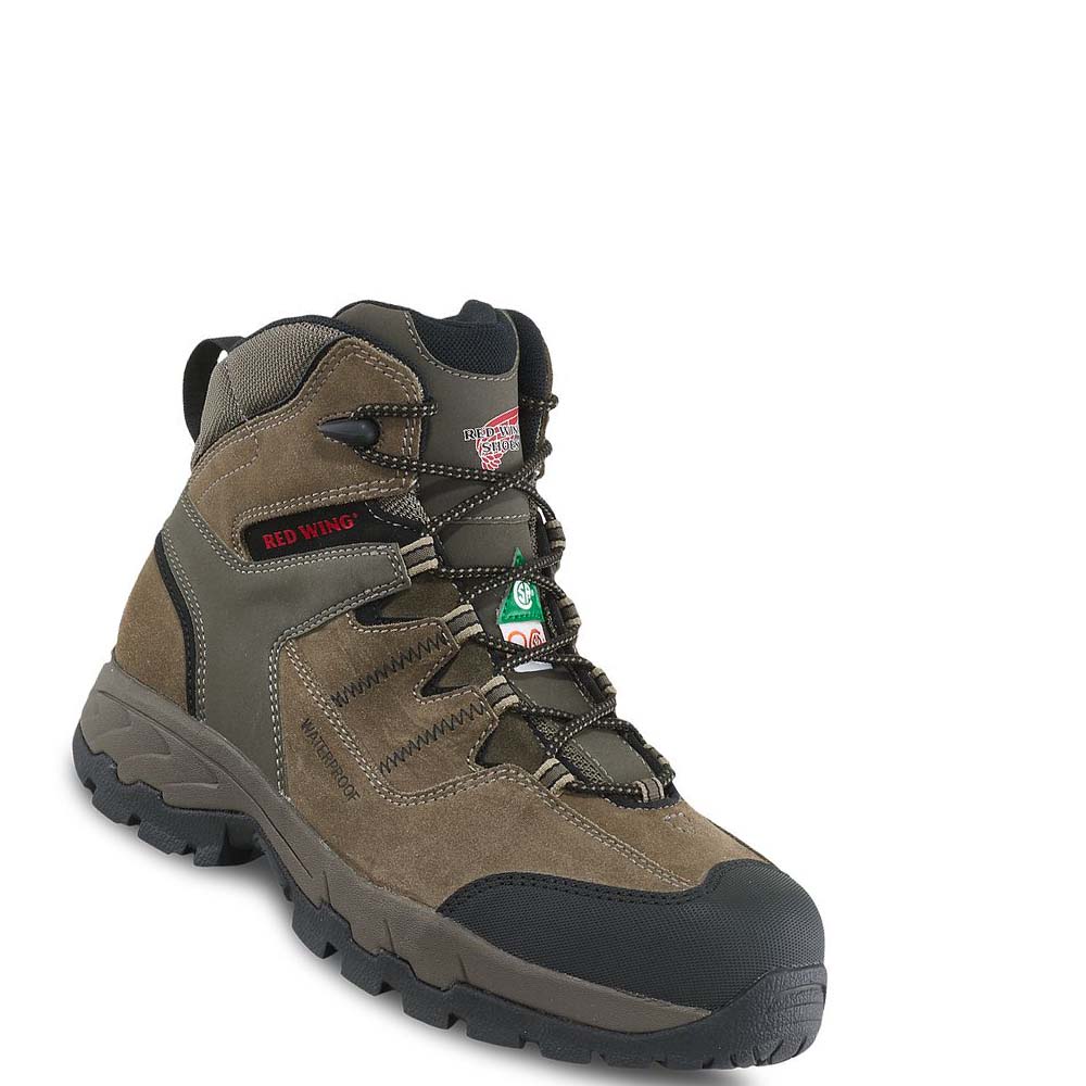 Brown Men\'s Red Wing TruHiker 6-inch CSA Safety Toe Hiking Boots | AU262AHK