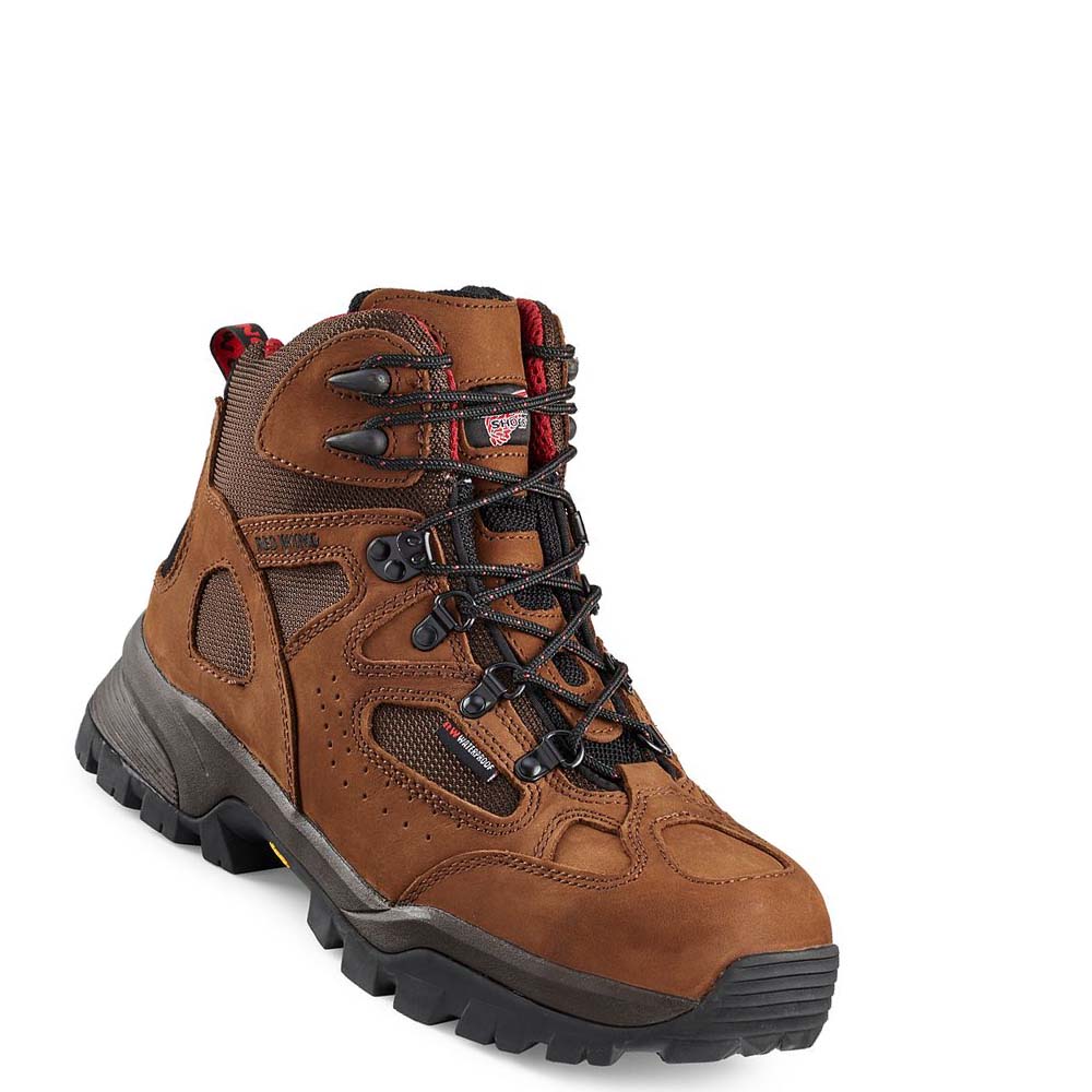 Brown Men\'s Red Wing TruHiker 6-inch CSA Safety Toe Hiking Boots | AU266UZG