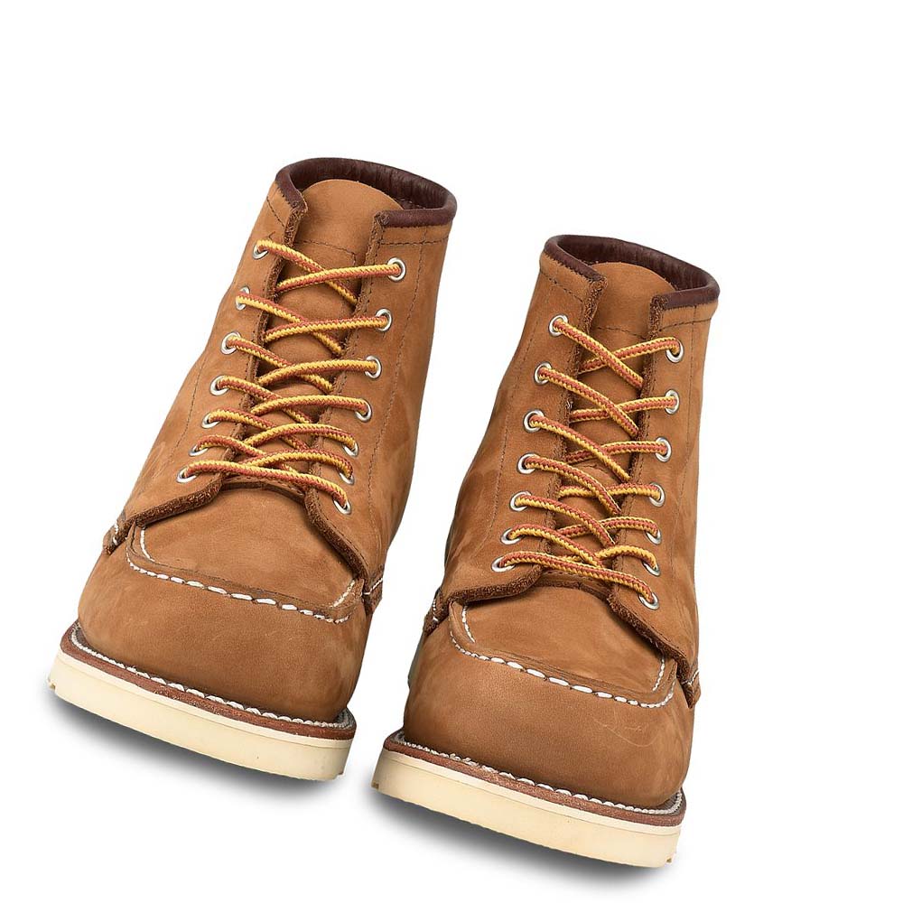 Brown Women's Red Wing CLASSIC MOC Heritage Short in Chinook Leather Boots | AU135ILH