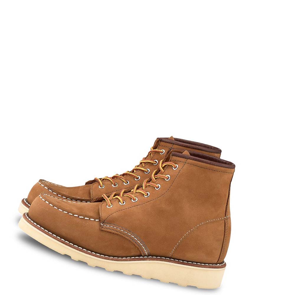 Brown Women's Red Wing CLASSIC MOC Heritage Short in Chinook Leather Boots | AU135ILH