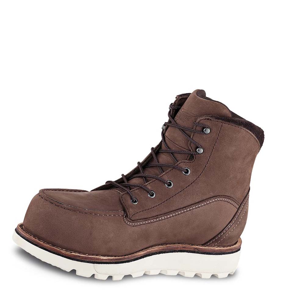 Brown Women's Red Wing Traction Tred Lite 6-inch Waterproof Safety Boots | AU152JPQ