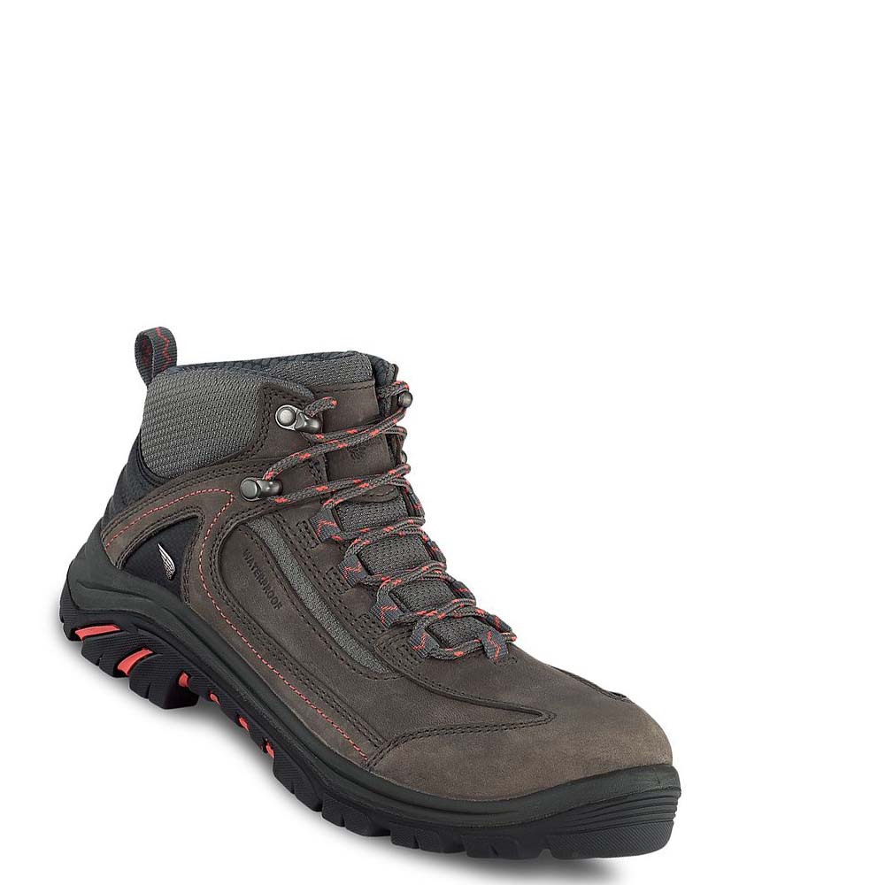 Brown Women\'s Red Wing Tradeswoman 5-inch Waterproof Toe Hiker Safety Boots | AU147CTV