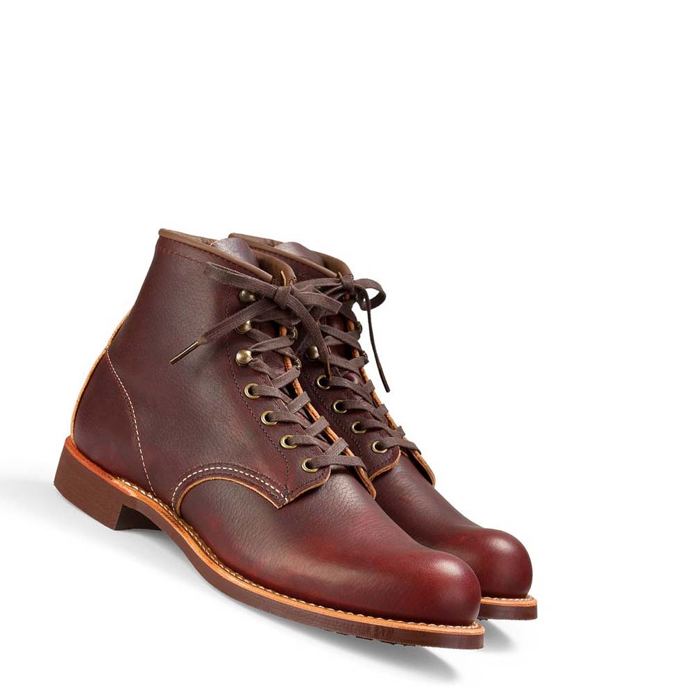 Burgundy Men's Red Wing Blacksmith Heritage 6-Inch in Oil-Slick Leather Boots | AU210AHK