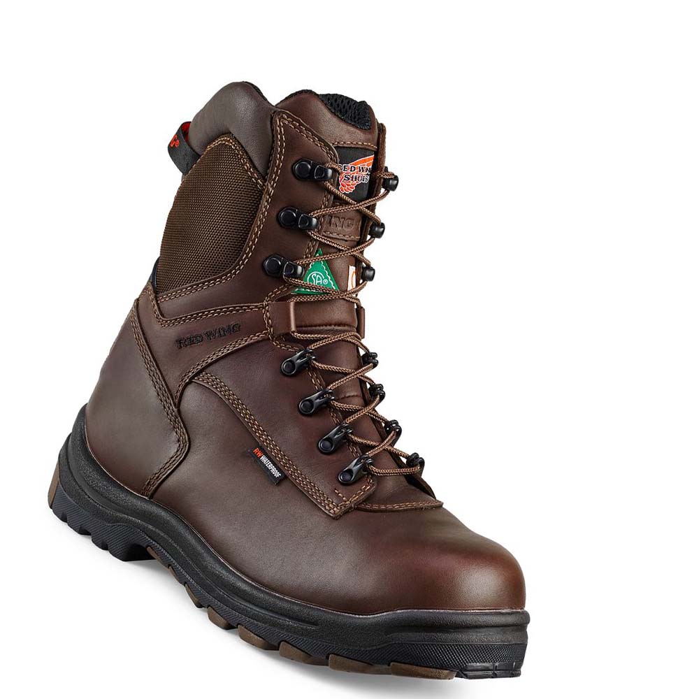 Burgundy Men\'s Red Wing King Toe® 8-inch Insulated, Waterproof CSA Safety Boots | AU282JPQ