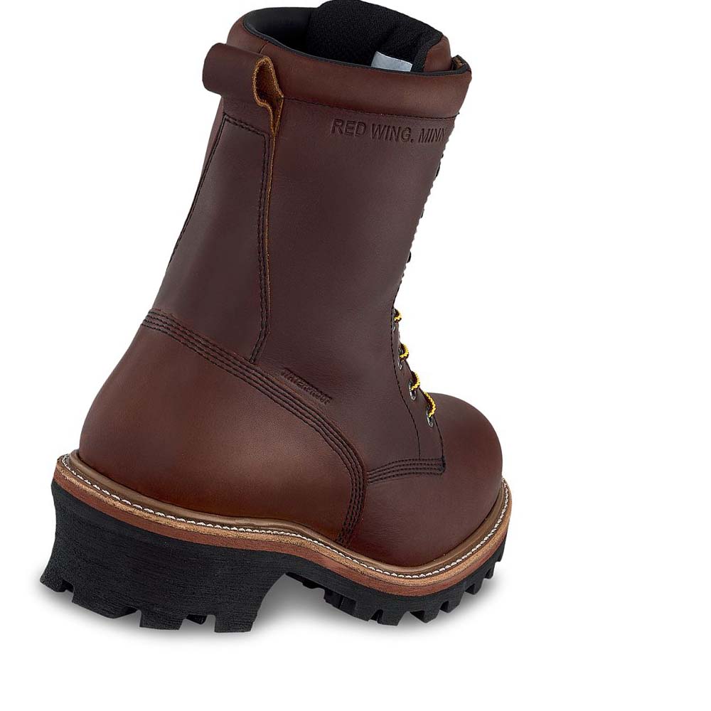 Burgundy Men's Red Wing LoggerMax 9-inch Insulated, Soft Toe Logger Waterproof Boots | AU389FDN