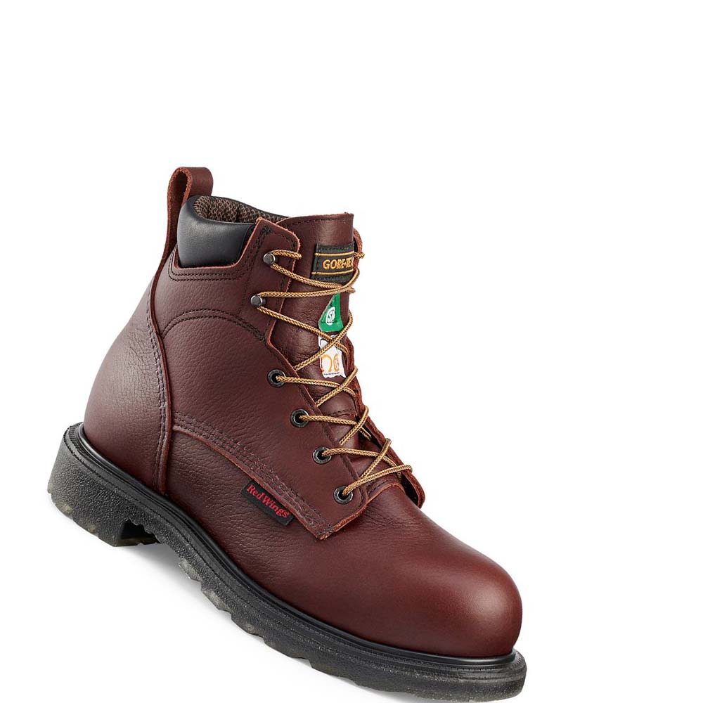 Burgundy Men\'s Red Wing SuperSole® 2.0 6-inch Waterproof CSA Safety Boots | AU289PJJ