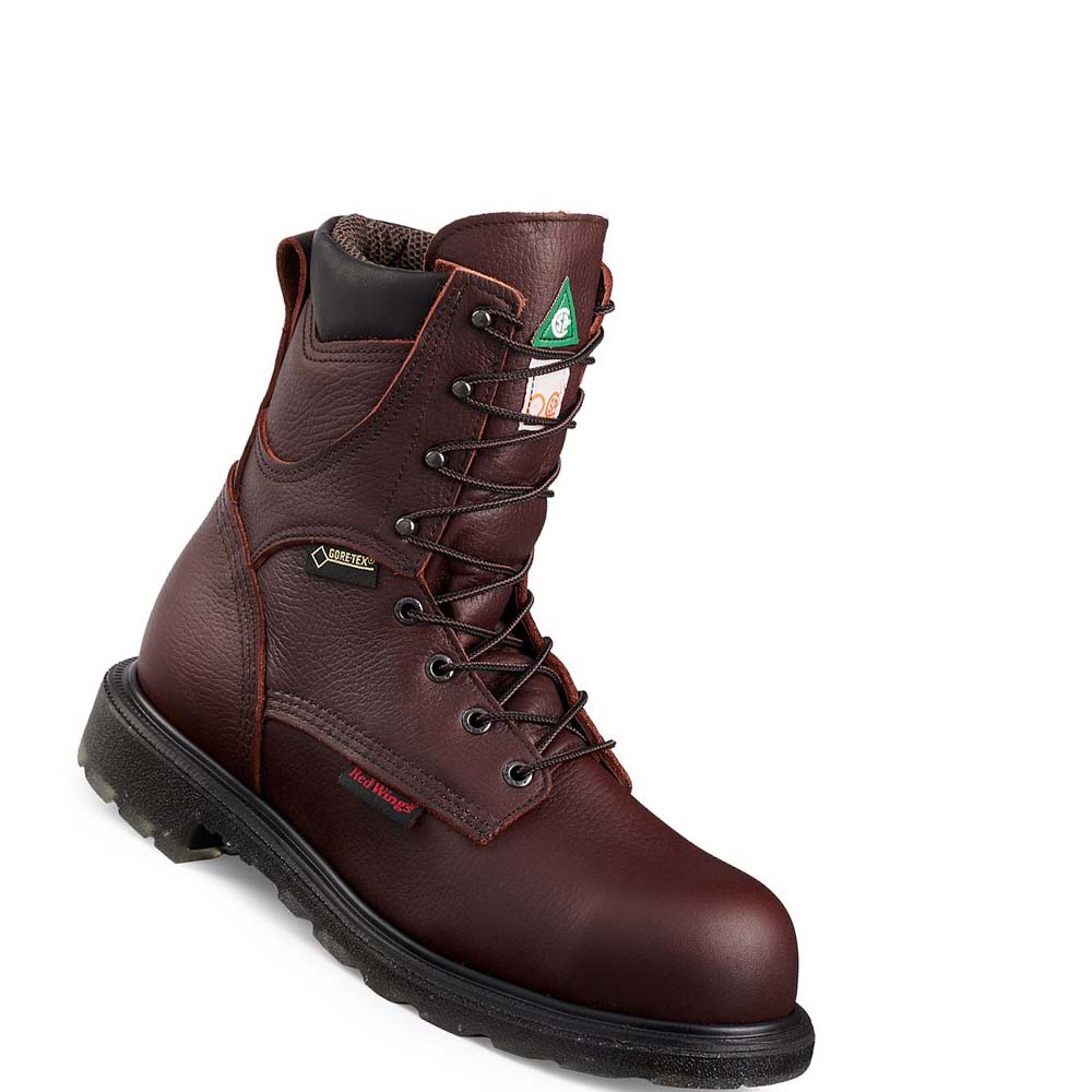 Burgundy Men\'s Red Wing SuperSole® 2.0 8-inch Insulated, Waterproof CSA Safety Boots | AU287SGL