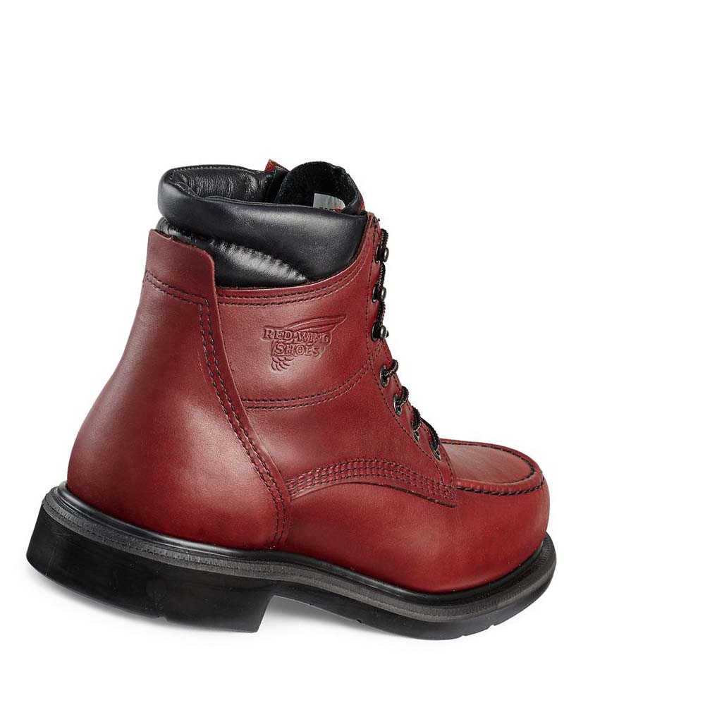 Burgundy Men's Red Wing SuperSole® 6-inch Soft Toe Work Boots | AU86TCE