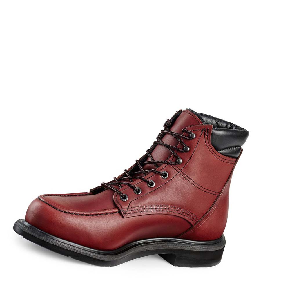 Burgundy Men's Red Wing SuperSole® 6-inch Soft Toe Work Boots | AU86TCE