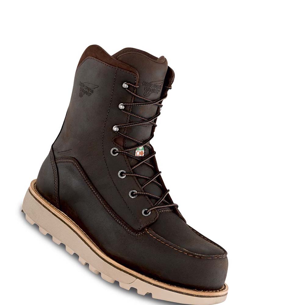 Coffee Men\'s Red Wing CSA Safety Toe Waterproof Boots | AU5ILH