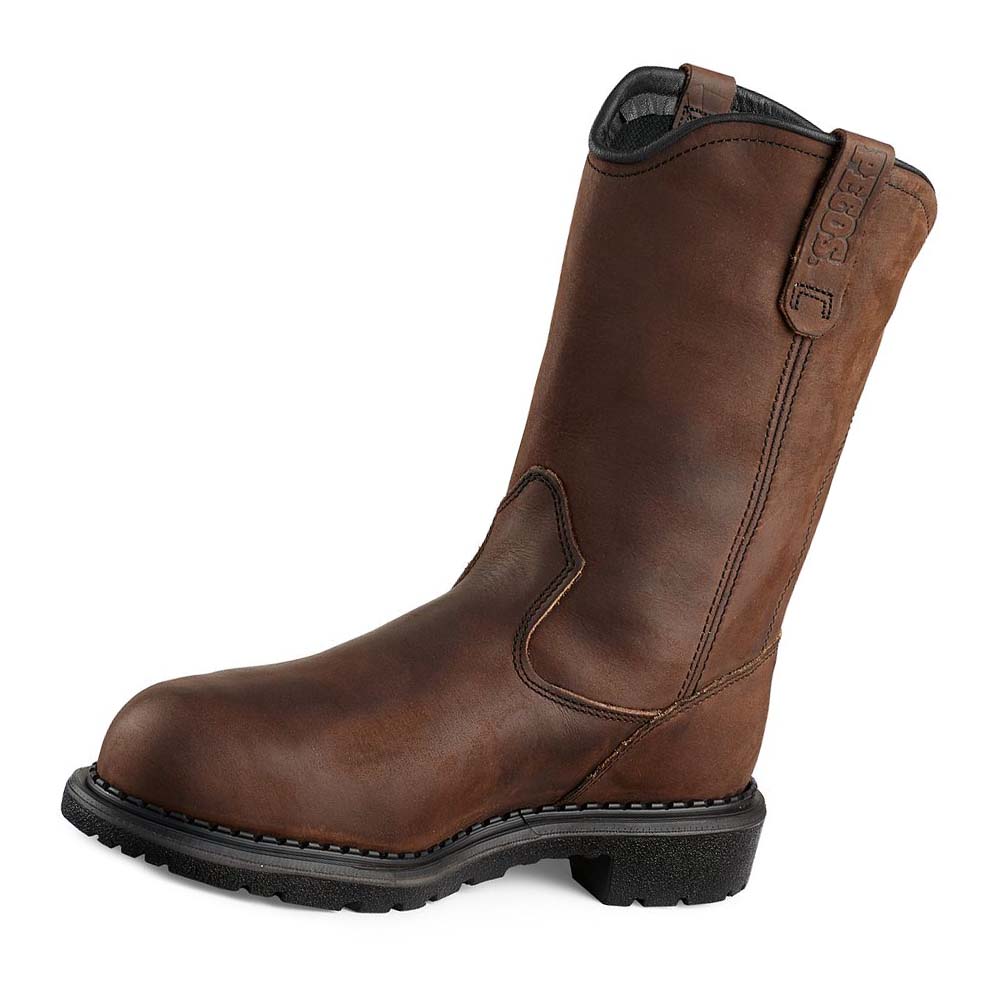 Coffee Men's Red Wing SuperSole® 11-inch Waterproof Safety Toe Metguard Pull On Boots | AU230JPQ