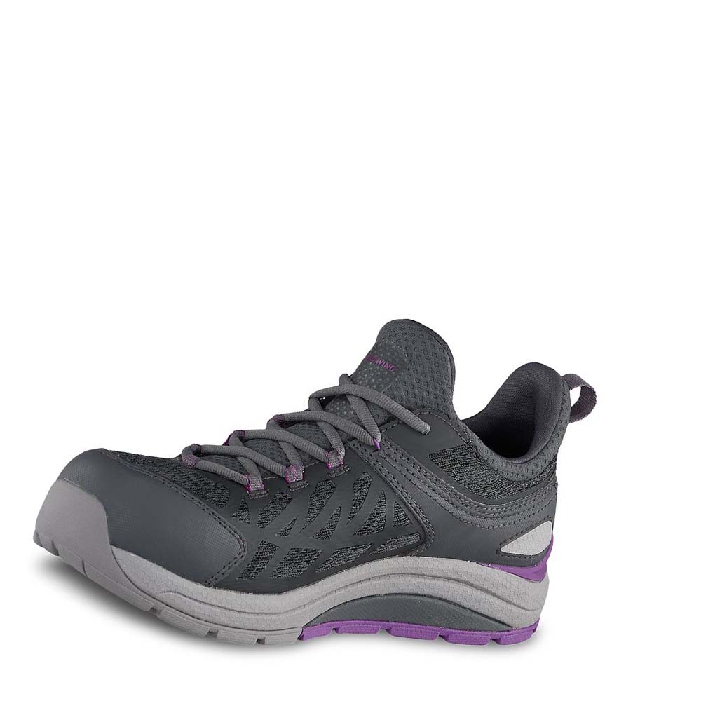 Grey / Purple Women's Red Wing CoolTech™ Safety Toe Athletic Work Shoes | AU100JPQ