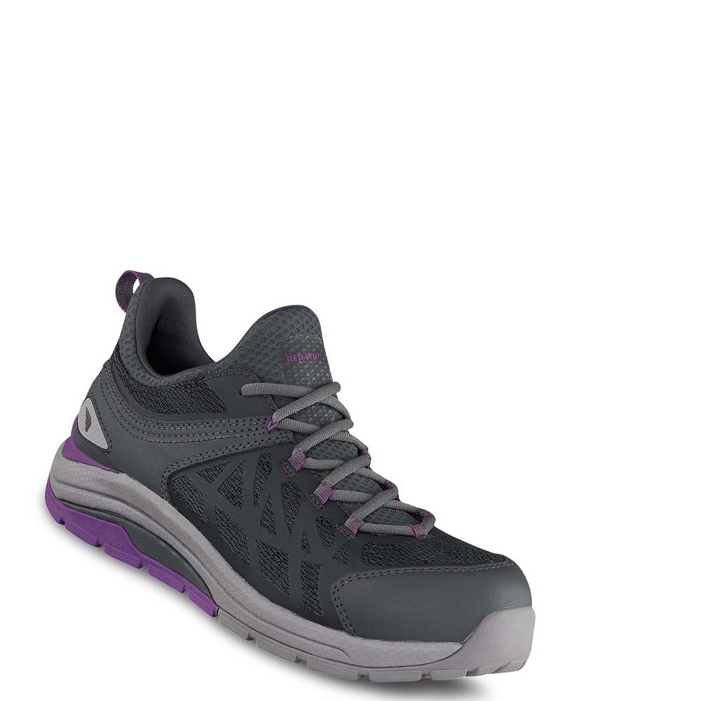 Grey / Purple Women\'s Red Wing CoolTech™ Safety Toe Athletic Work Shoes | AU100JPQ