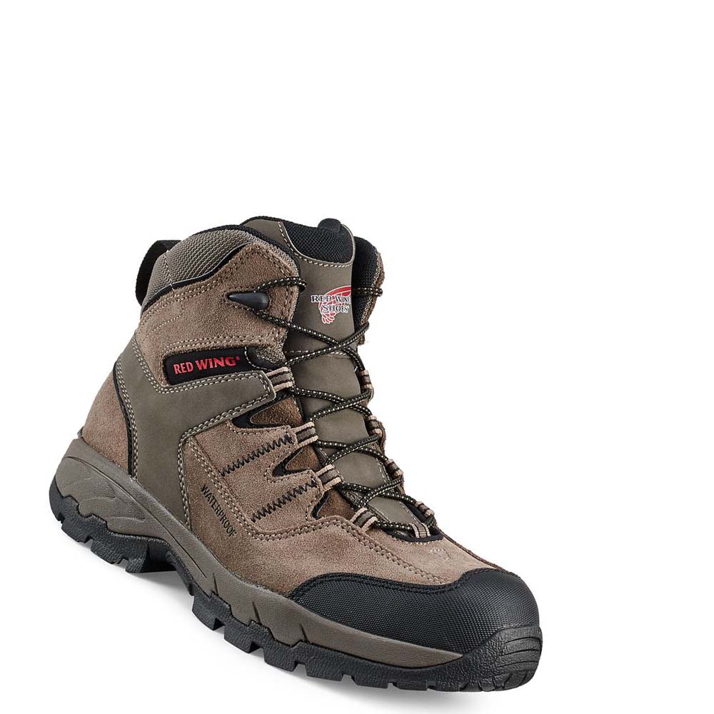 Khaki Men\'s Red Wing 6-inch Waterproof Soft Toe Hiking Boots | AU251CTV