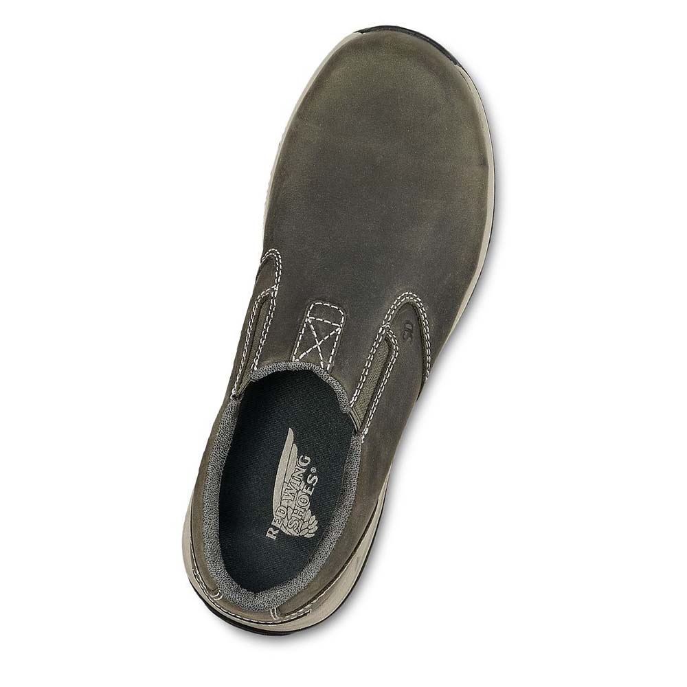 Olive Women's Red Wing ComfortPro Safety Toe Slip-On Shoes | AU103FDN