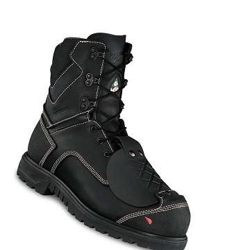 Black Men's Red Wing Brnr XP 8-inch Waterproof, Metguard, CSA Safety Toe Waterproof Boots | AU400EBC