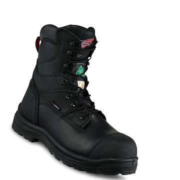 Black Men's Red Wing King Toe® 8-inch CSA Safety Toe Waterproof Boots | AU356XYU