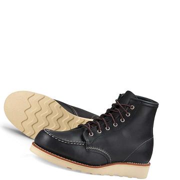 Black Women's Red Wing 6-Inch Classic Moc Heritage Short in Boundary Leather Boots | AU134OKI