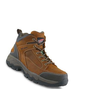 Brown Men's Red Wing 5-inch CSA Safety Toe Hiking Boots | AU267YXF