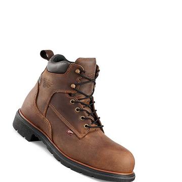 Brown Men's Red Wing 6-inch CSA Soft Toe Work Boots | AU73KOR