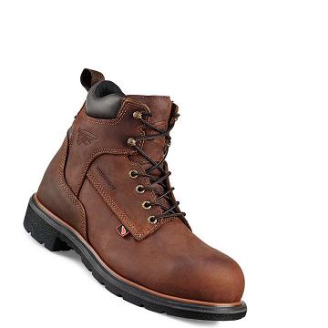 Brown Men's Red Wing DynaForce® 6-inch Waterproof Soft Toe Work Boots | AU74JPQ