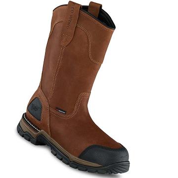 Brown Men's Red Wing FlexForce® 11-inch Safety Toe Pull-On Waterproof Boots | AU40NWY