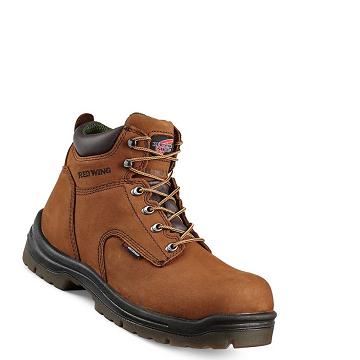 Brown Men's Red Wing King Toe® 6-inch Insulated, Waterproof Safety Boots | AU280LIS