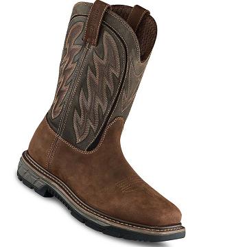 Brown Men's Red Wing Rio Flex 11-inch Waterproof, Safety Toe Pull-On Waterproof Boots | AU52DFM