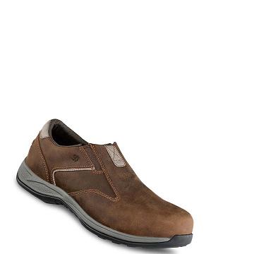 Brown Men's Red Wing Soft Toe Slip On Shoes | AU180GSO