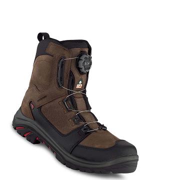 Brown Men's Red Wing Tradesman 8-inch BOA®, Waterproof, CSA Safety Boots | AU316OKI