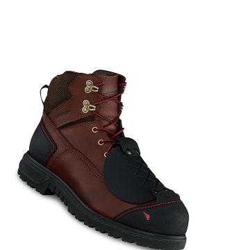 Burgundy Men's Red Wing Brnr XP 6-inch Safety Toe Metguard Waterproof Boots | AU39MQZ