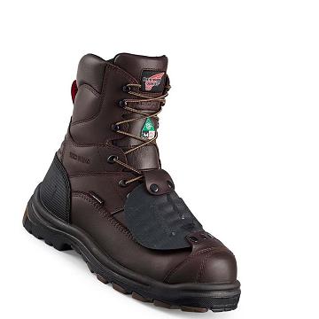 Burgundy Men's Red Wing King Toe® 8-inch Waterproof CSA Metguard Safety Boots | AU281KOR