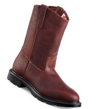 Burgundy Men's Red Wing SuperSole® 11-inch Soft Toe Pull-On Work Boots | AU82OKI