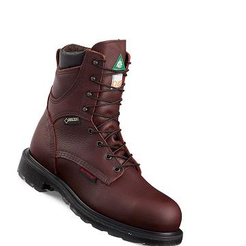 Burgundy Men's Red Wing SuperSole® 2.0 8-inch Waterproof CSA Safety Boots | AU28AHK