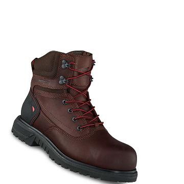 Burgundy Women's Red Wing Brnr XP 6-inch Waterproof Safety Toe Work Boots | AU165RVD