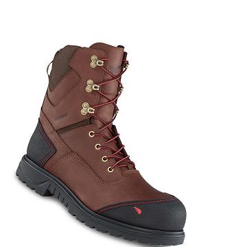 Coffee Men's Red Wing Brnr XP 8-inch Insulated, Waterproof Safety Boots | AU309HAP