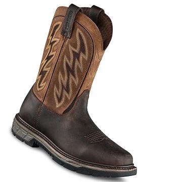 Coffee Men's Red Wing Rio Flex 11-inch Waterproof, Soft Toe Pull-On Waterproof Boots | AU51FDN