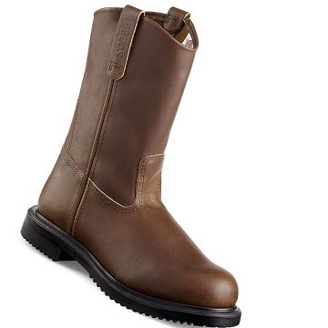 Coffee Men's Red Wing SuperSole® 11-inch Safety Toe Pull On Boots | AU231HAP